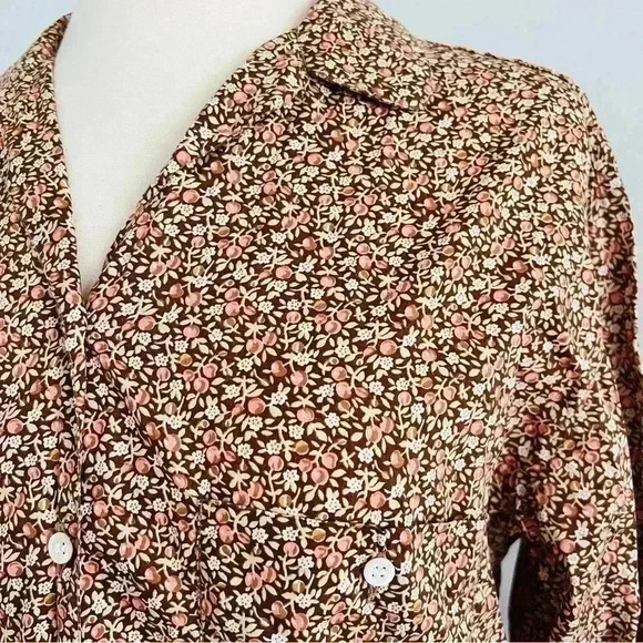 Vintage Italy Button Down Shirt Fruit Print Sz S Cotton - Picture 5 of 9